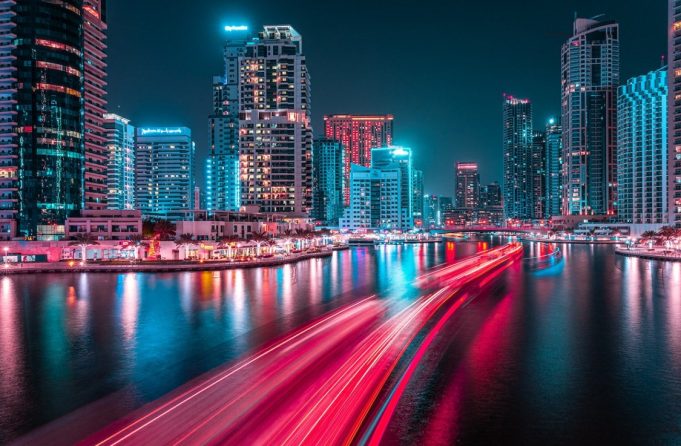 Dubai Marina Glow Shot