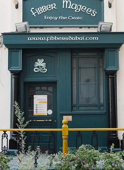 Entrance of Irish Pub in Dubai