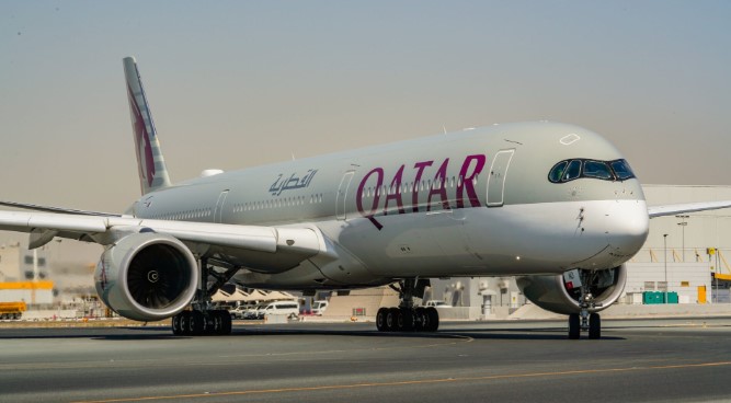 A350 taking off the runway